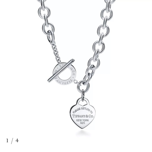Tiffany & Co. Jewelry - Authentic Tiffany & Co. Silver Chain Necklace with Heart pendant